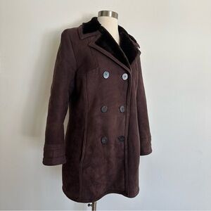 Vintage Genuine Shearling Coat Sheepskin Fur S-M